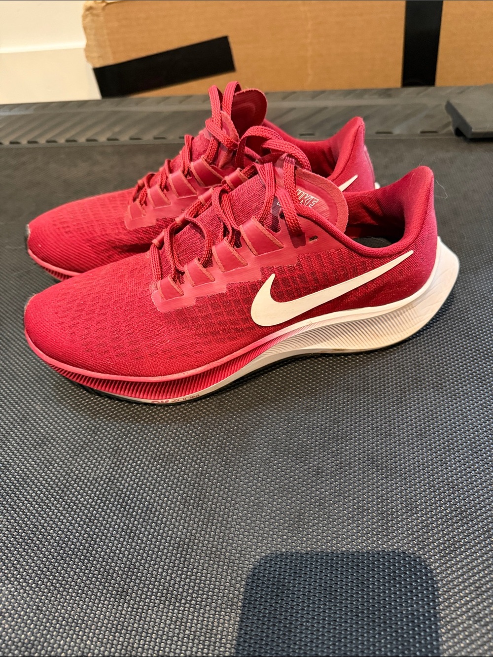 Nike Women's Maroon Running Sneakers with White Swoosh size 8 1/2